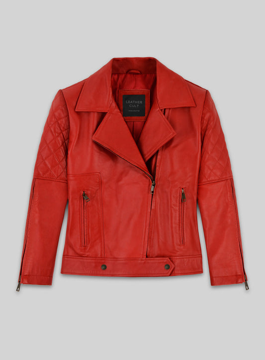 Red Katy Perry Leather Jacket
