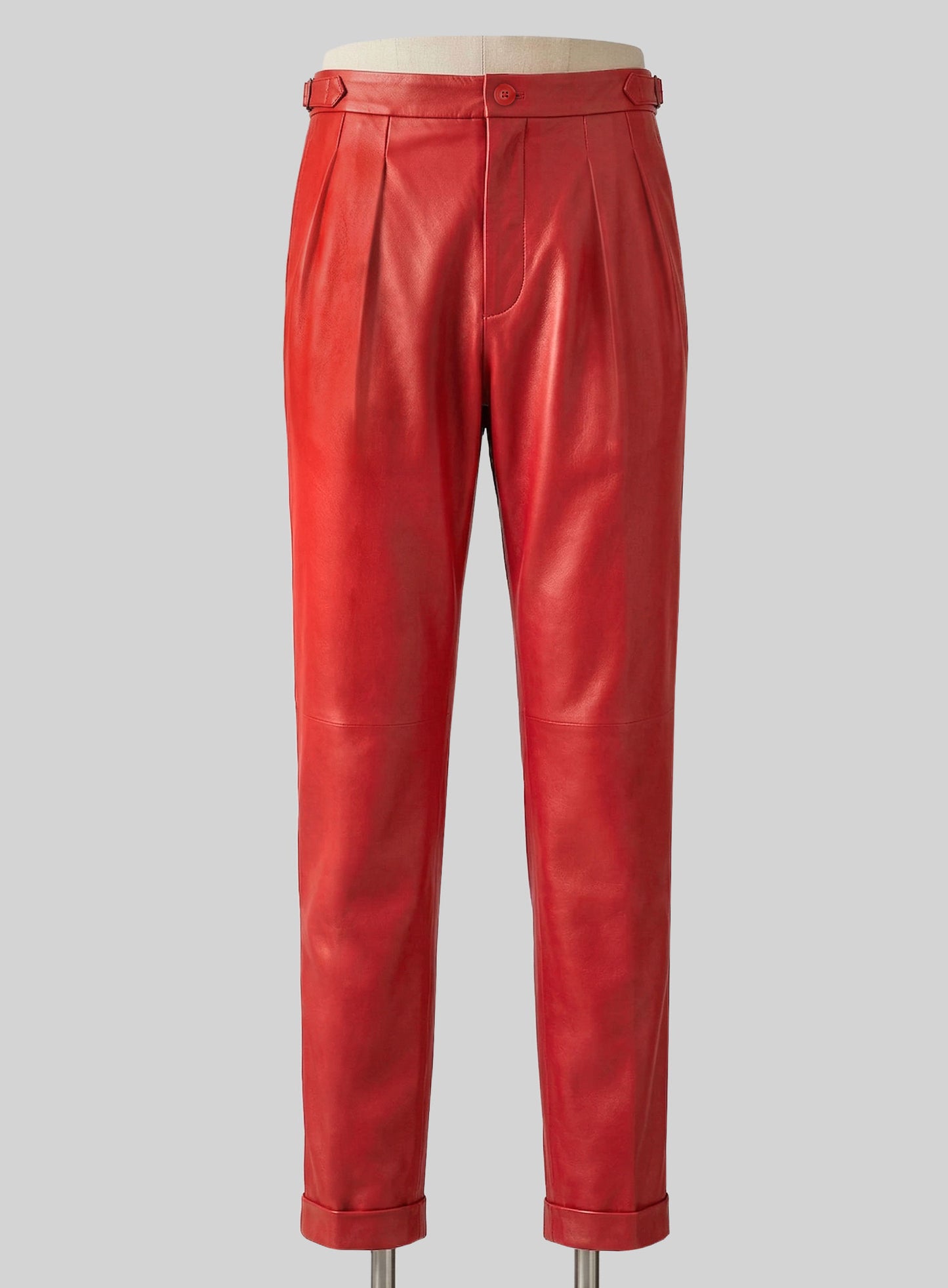 Red Leather Gurkha Pant