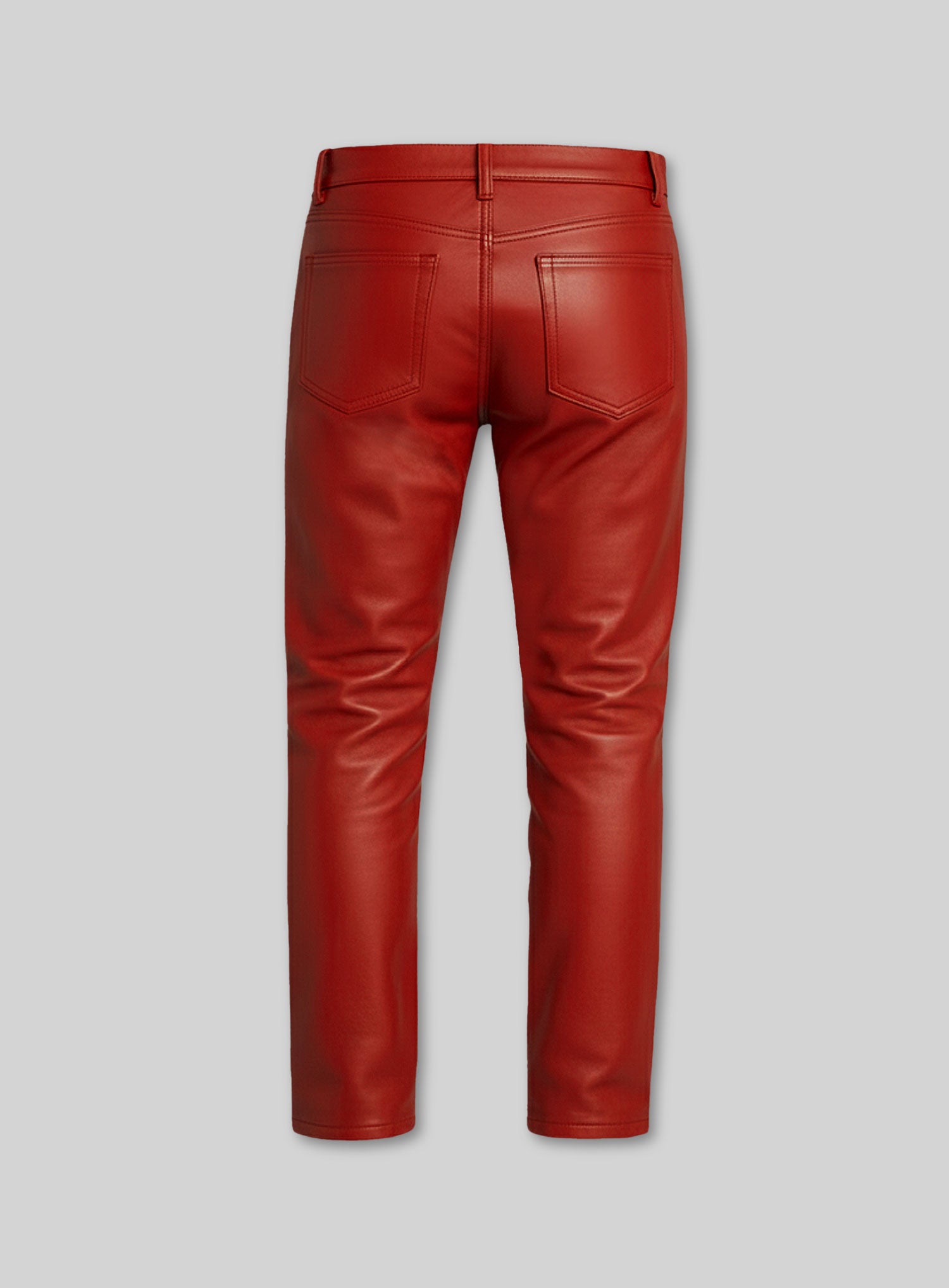 LEVI’S RED / asymmetry leather pants Red Leather Jeans – LeatherCult