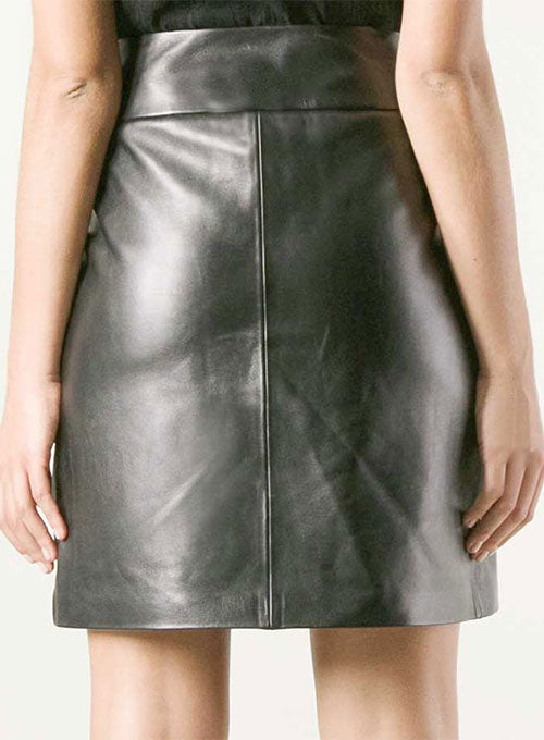 Reflective Leather Skirt - # 455 - LeatherCult