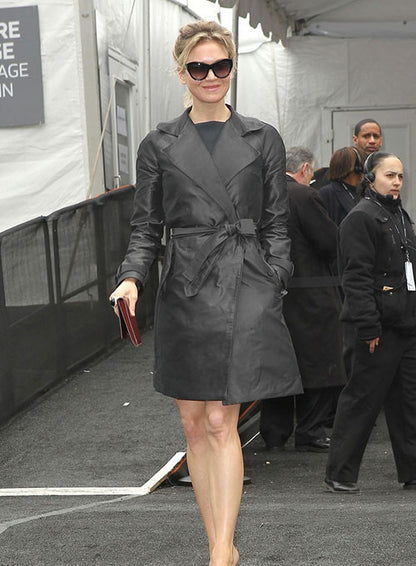 Renee Zellweger Leather Long Coat - LeatherCult