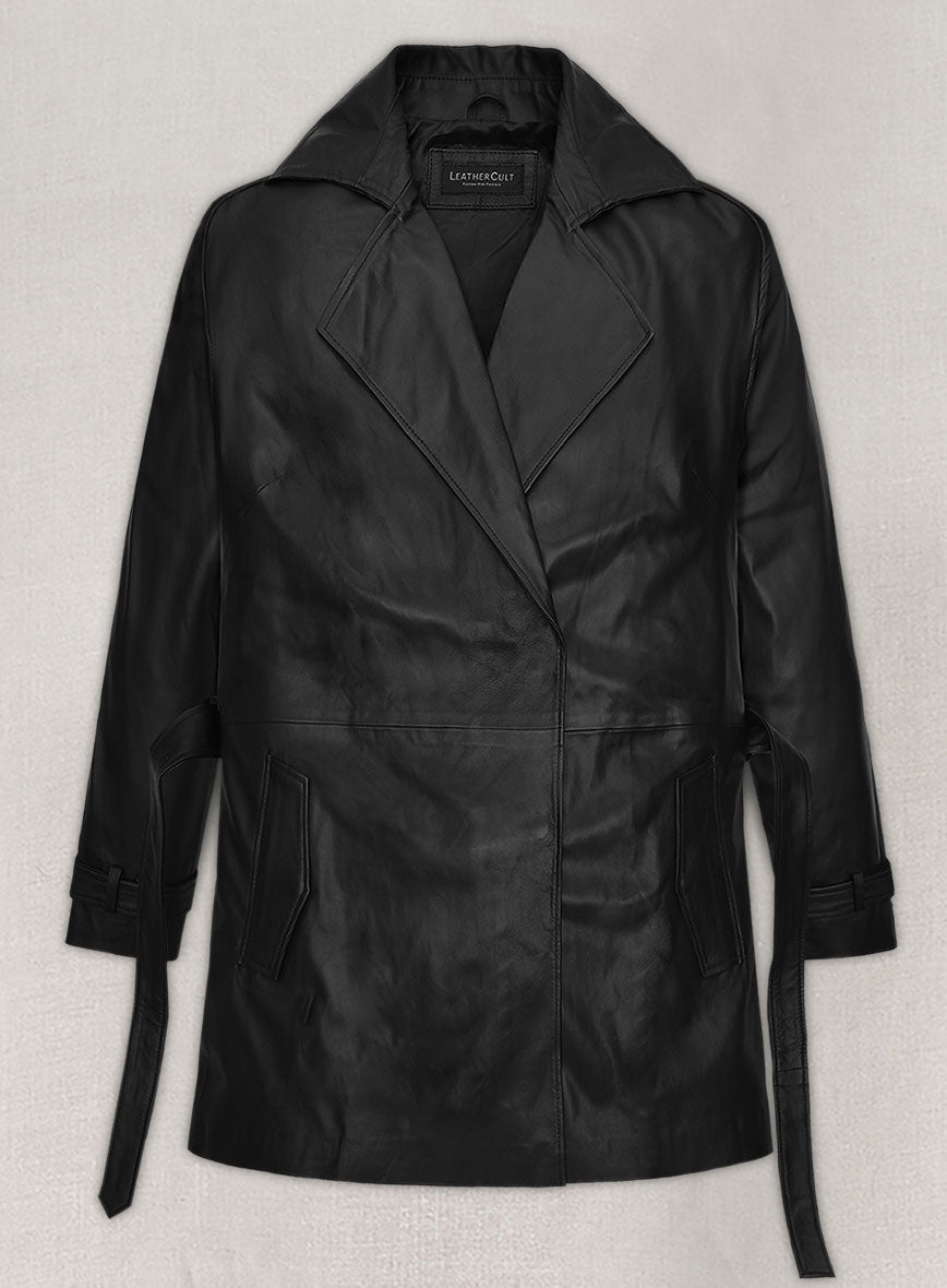 Renee Zellweger Leather Long Coat - LeatherCult