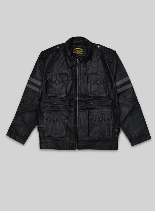 Resident Evil 6 Leon Kennedy Leather Jacket -2XL