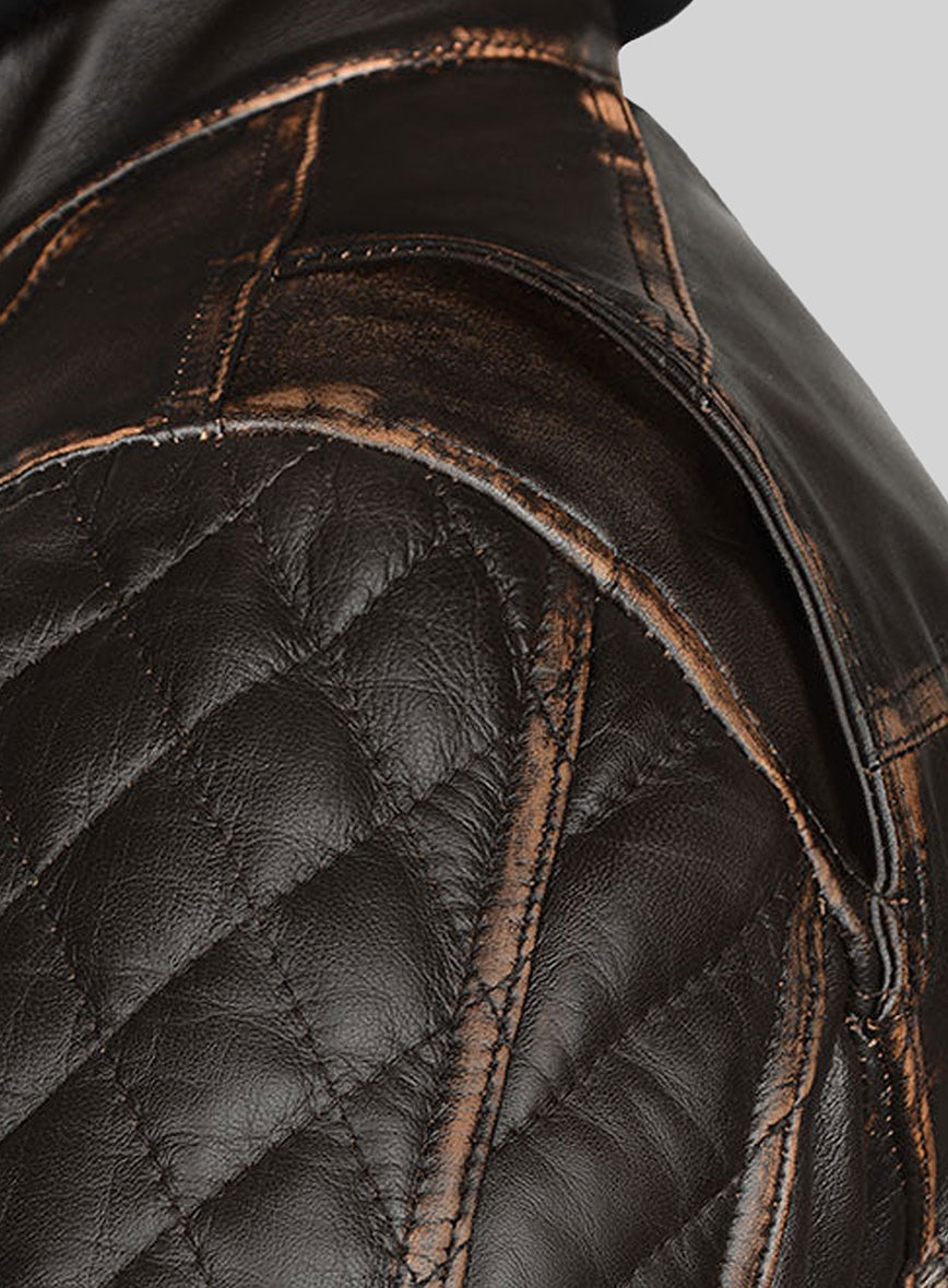 Retro Leather Jacket with Hoodie