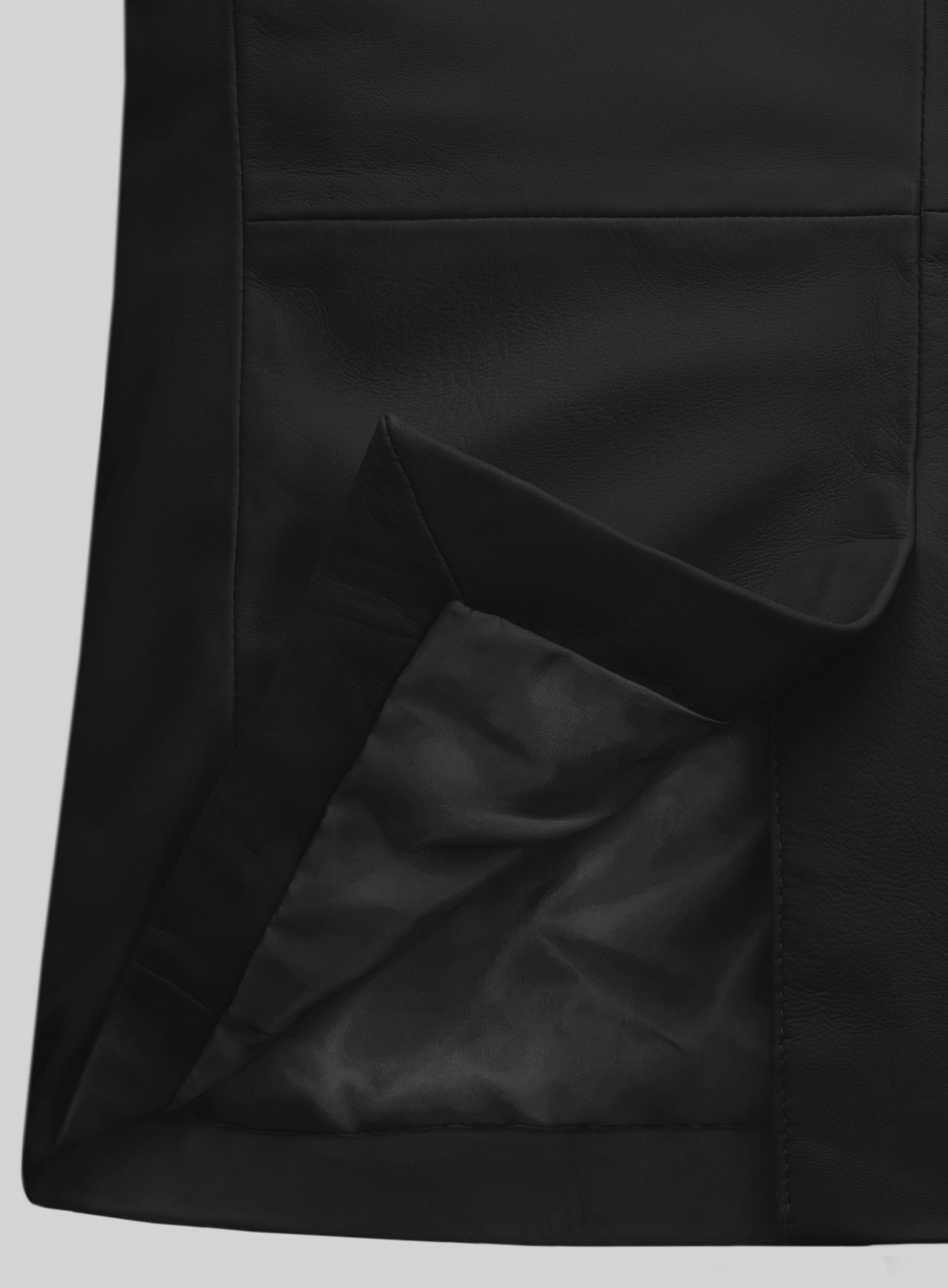 Rich Black Lambskin Leather Blazer