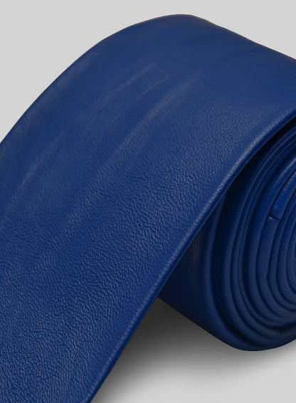 Rich Blue Leather Tie