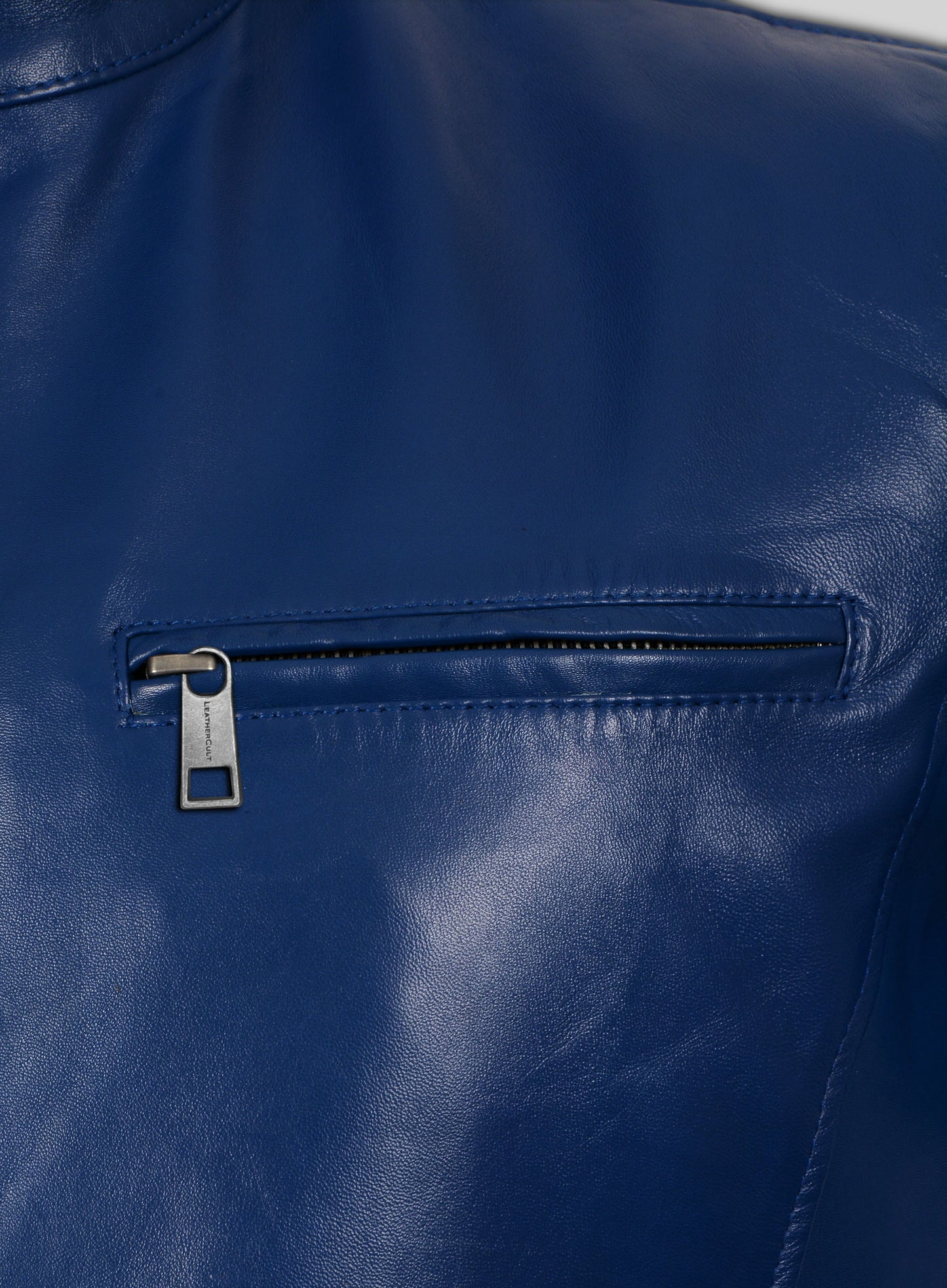 Rich Blue Leather Jacket # 887