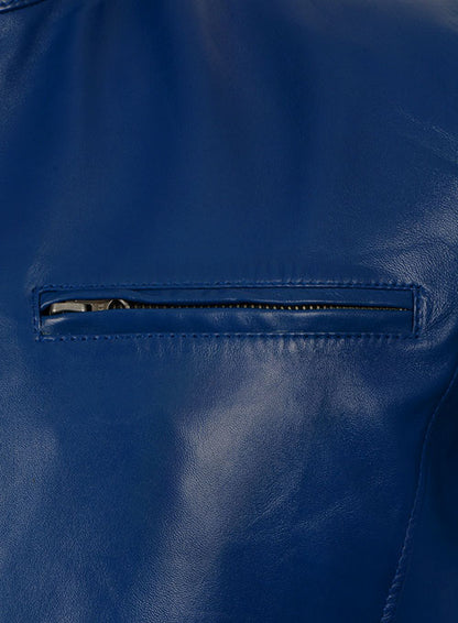 Rich Blue Leather Jacket # 887 - LeatherCult