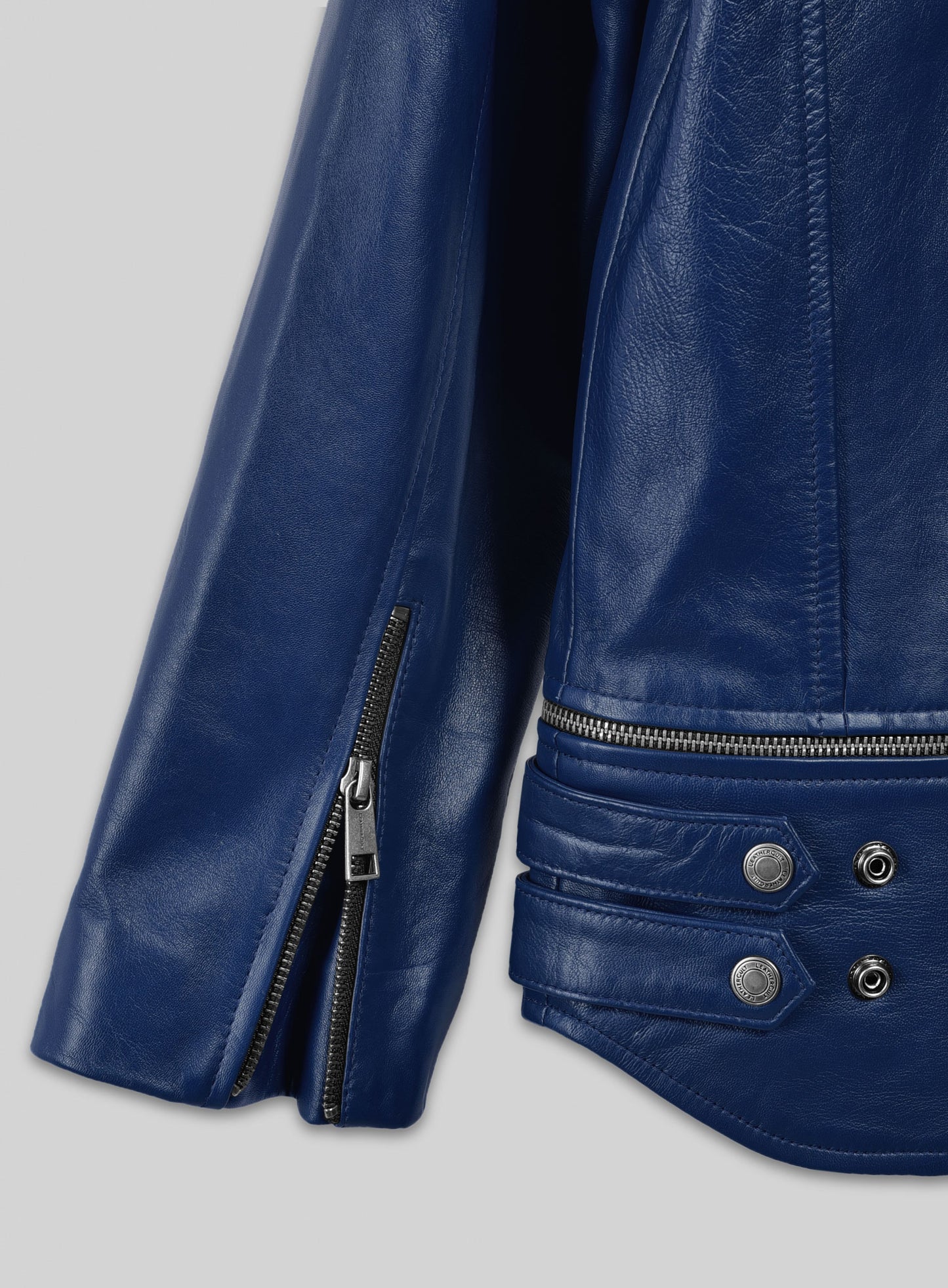 Rich Blue Trooper Biker Jacket