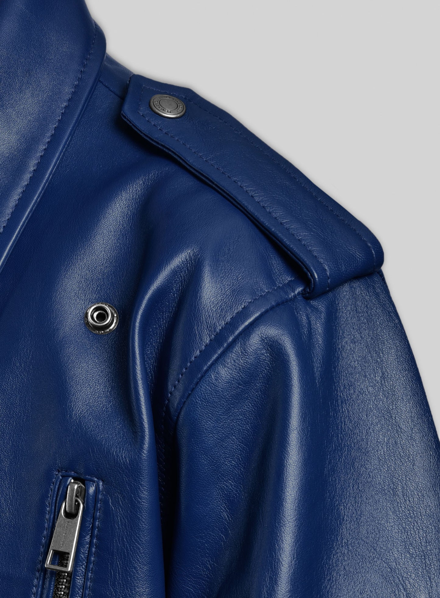 Rich Blue Trooper Biker Jacket