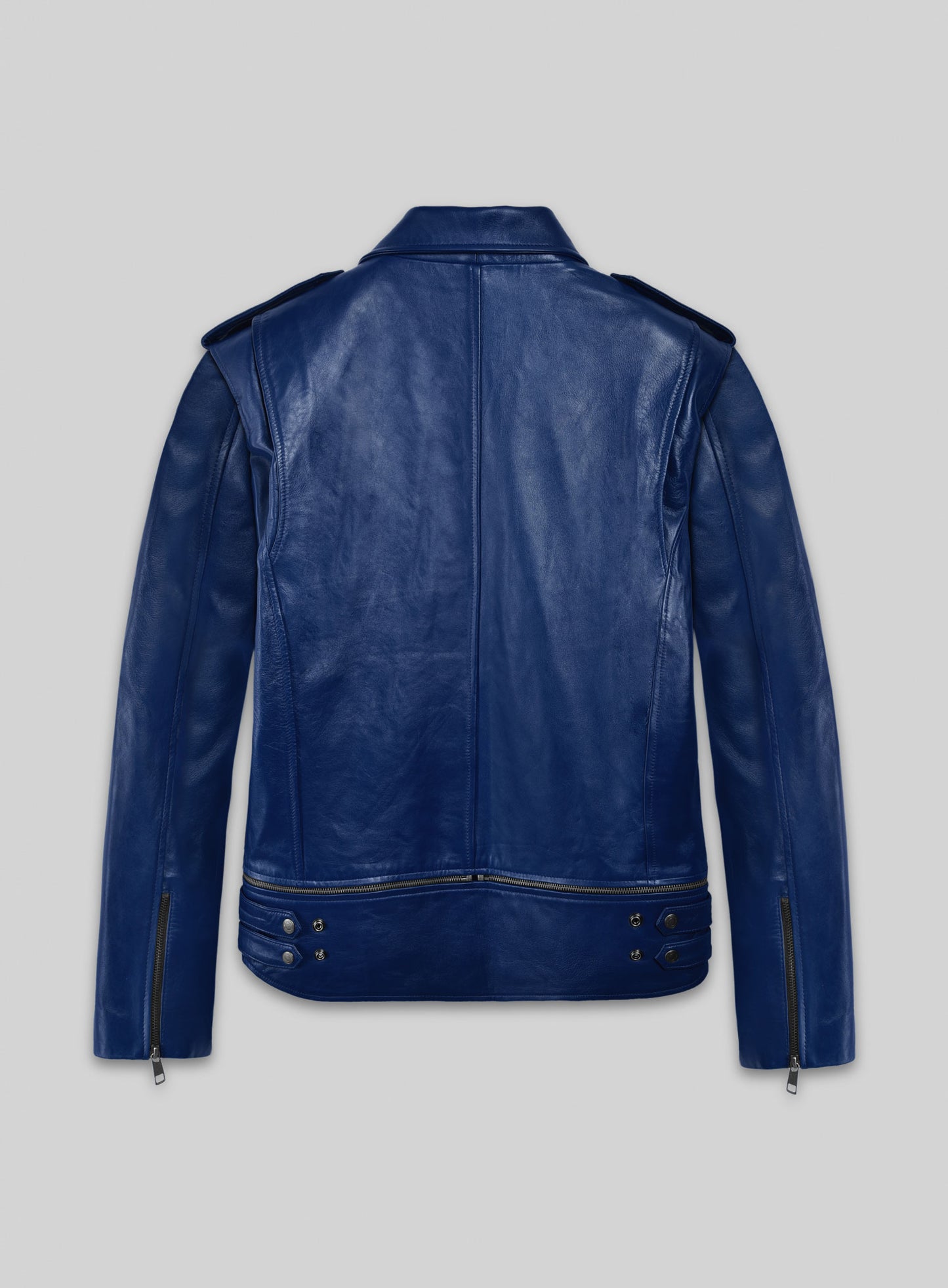 Rich Blue Trooper Biker Jacket
