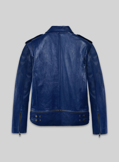 Rich Blue Trooper Biker Jacket
