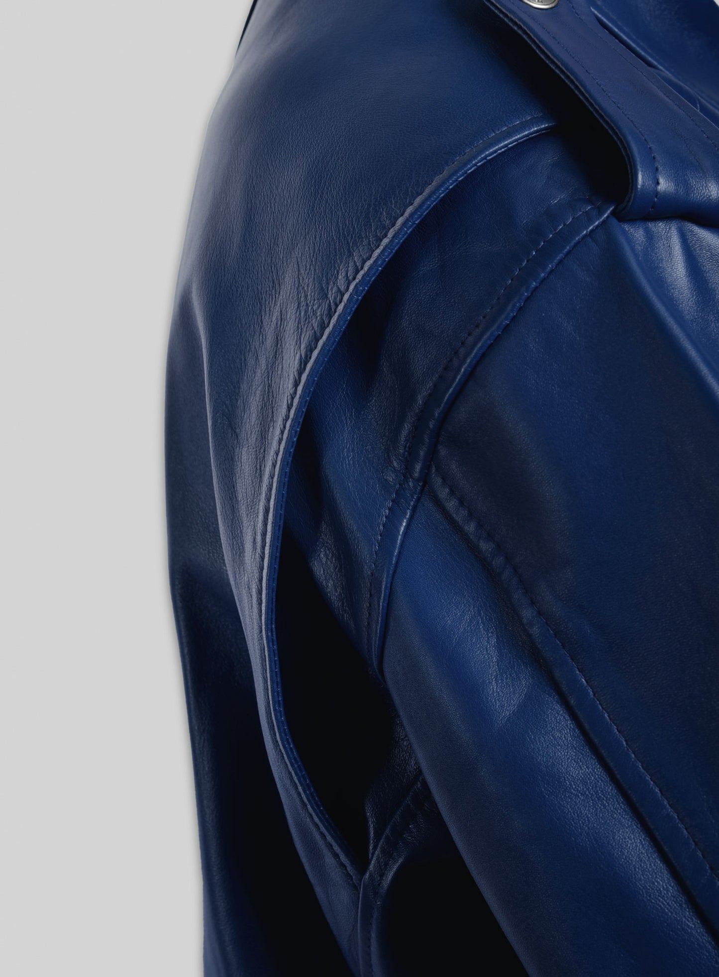 Rich Blue Trooper Biker Jacket
