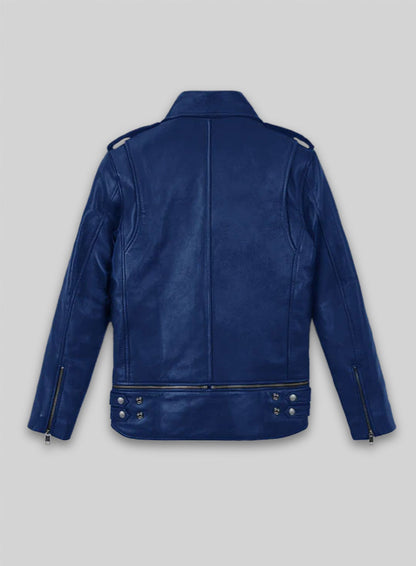 Rich Blue Trooper Biker Jacket