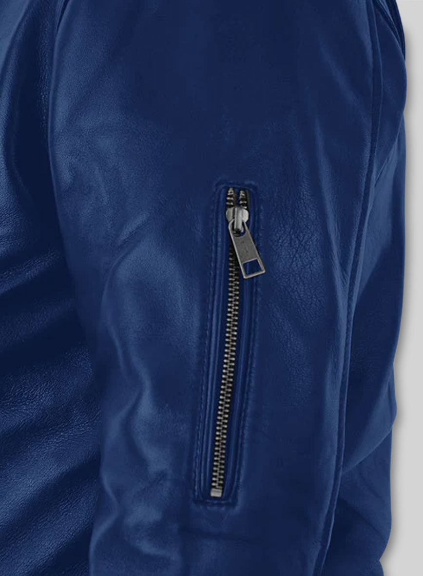 Rich Blue Trooper Biker Jacket
