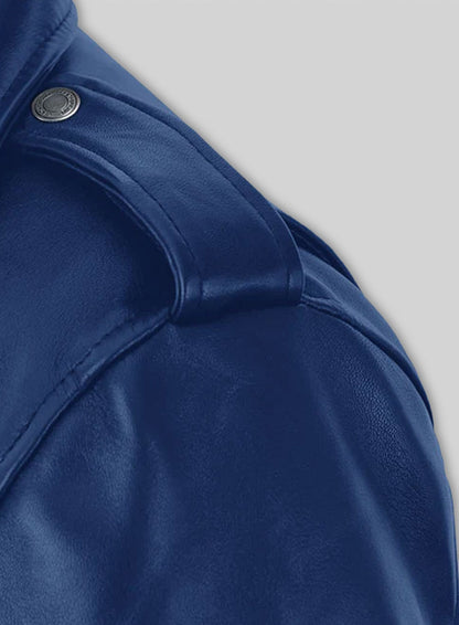 Rich Blue Trooper Biker Jacket