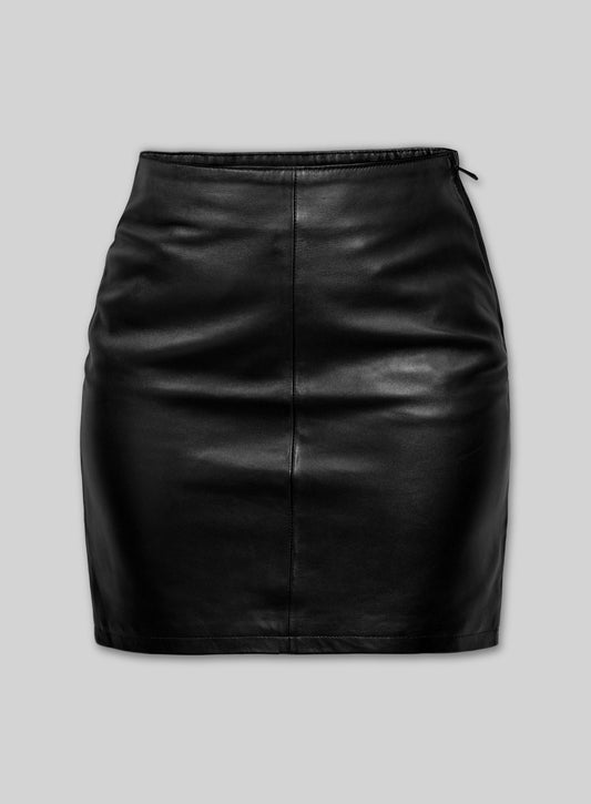 Rihanna Leather Skirt