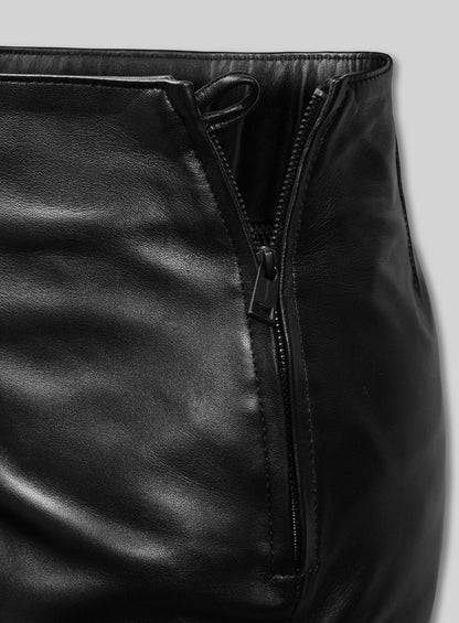 Rihanna Leather Skirt