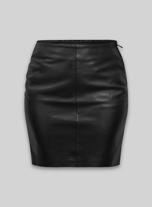 Rihanna Leather Skirt