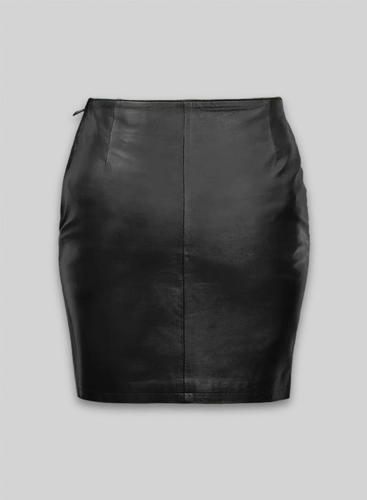 Rihanna Leather Skirt