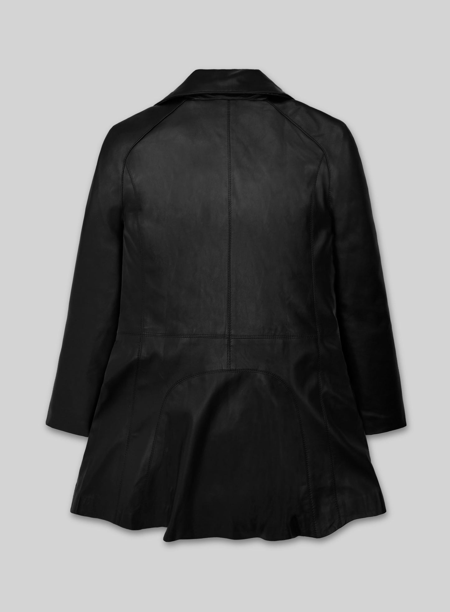Rihanna Leather Trench Coat