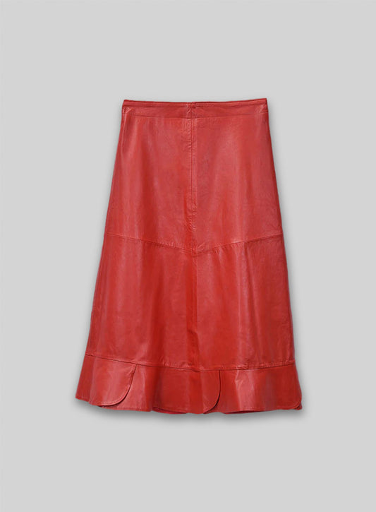 Riley Midi Leather Skirt