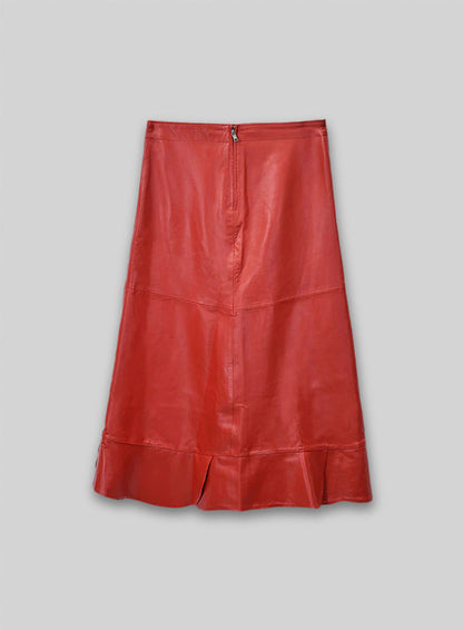 Riley Midi Leather Skirt