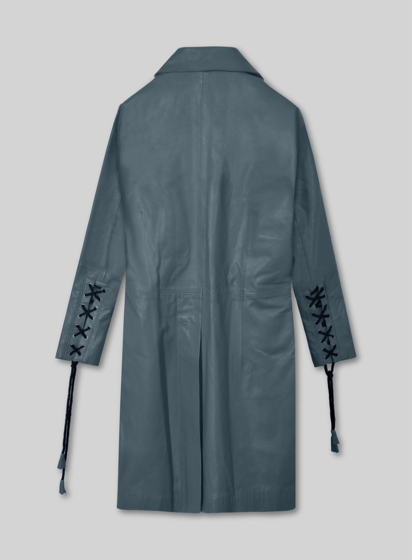 Rita Ora Leather Long Coat