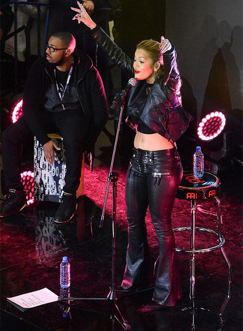 Rita Ora Leather Pants - LeatherCult