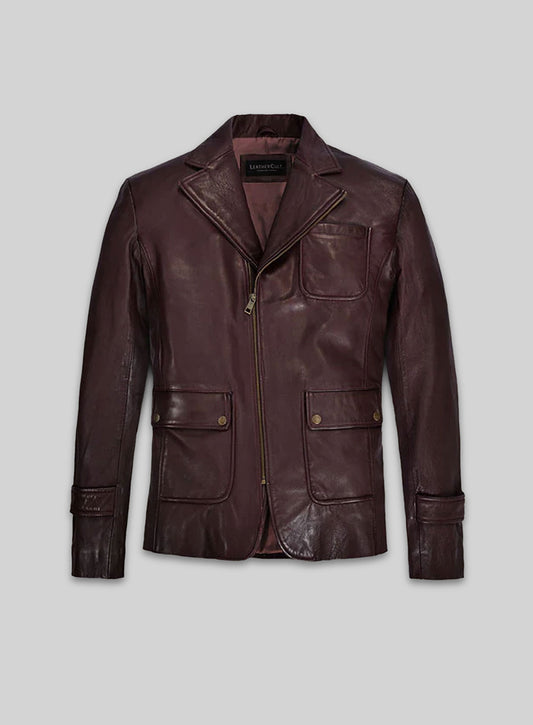 Robert Downey Jr Leather Blazer #1