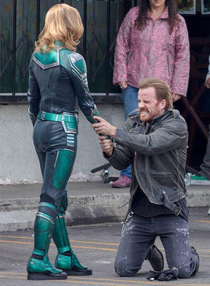 Robert Kazinsky Captain Marvel Leather Jacket - LeatherCult