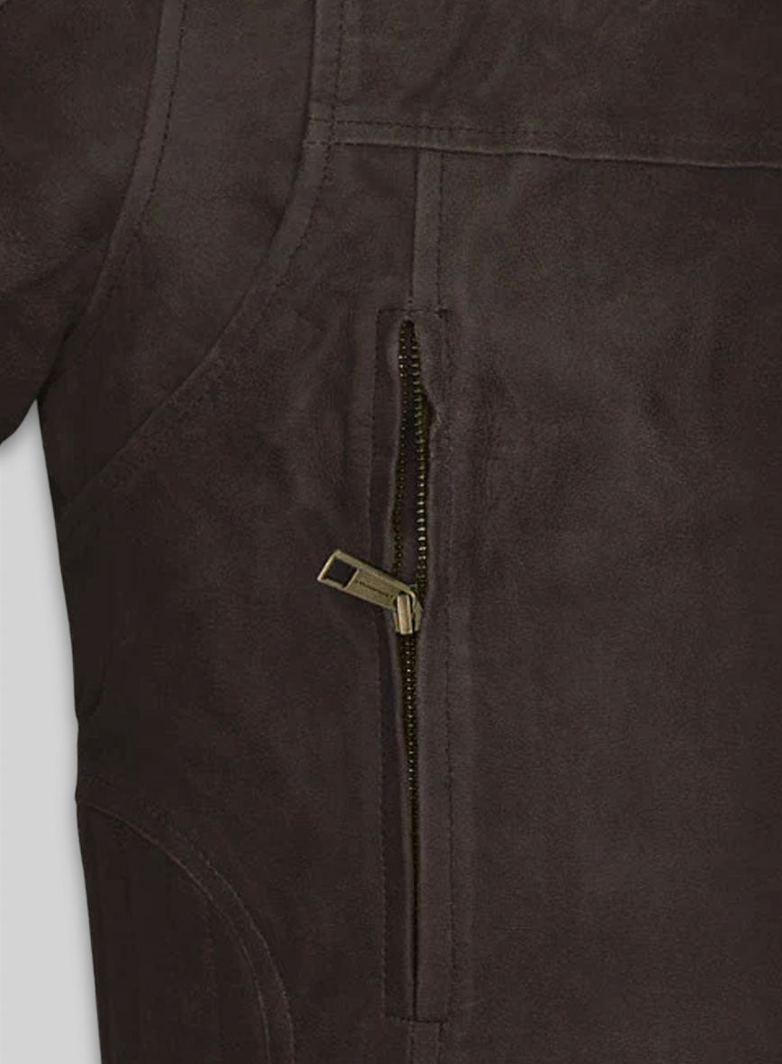 Vintage Brown Grain Robert Pattinson Leather Jacket #2
