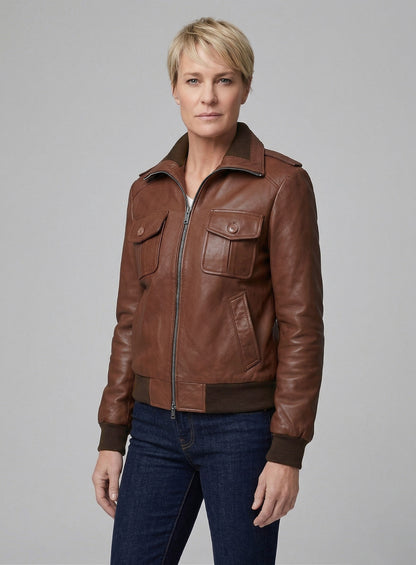Robin Wright Leather Jacket #3