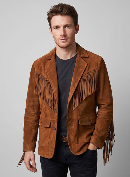 Rodeo Frontier Fringe Suede Leather Blazer