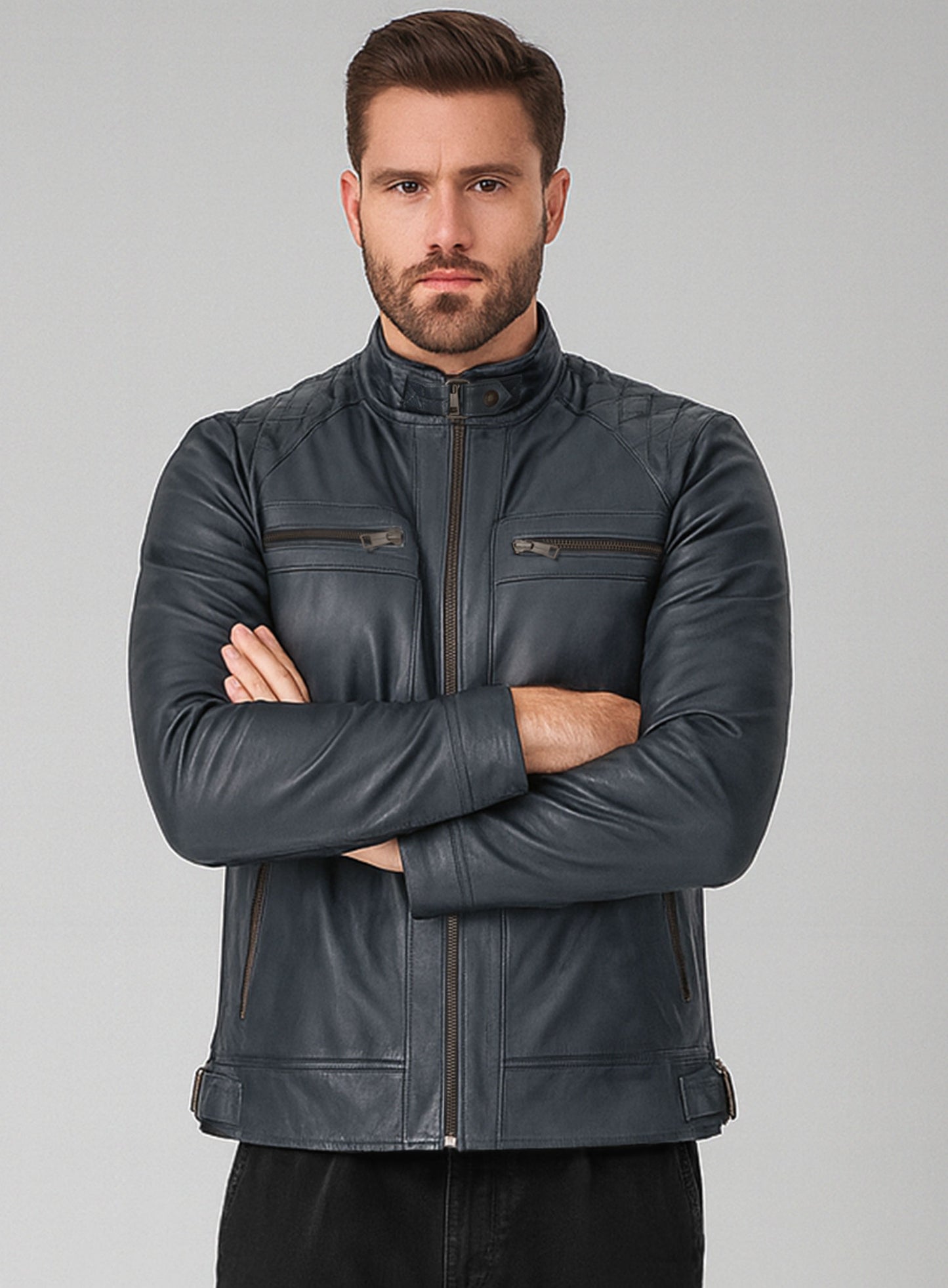 Rover Blue Leather Jacket # 653