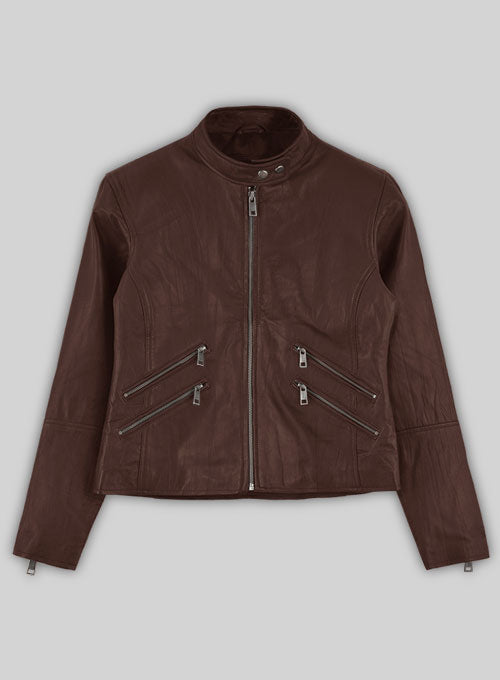 Rover Brown Danika Yarosh Jack Reacher Leather Jacket - LeatherCult
