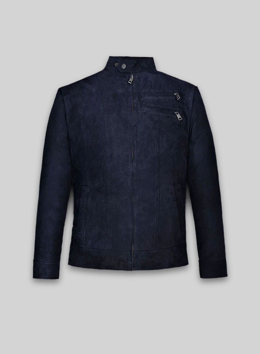 Dark Slate Purple Suede Leather Jacket # 700