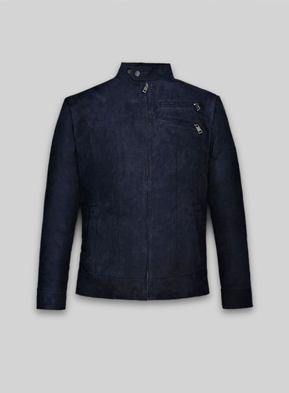 Dark Slate Purple Suede Leather Jacket # 700