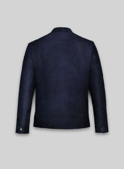 Dark Slate Purple Suede Leather Jacket # 700