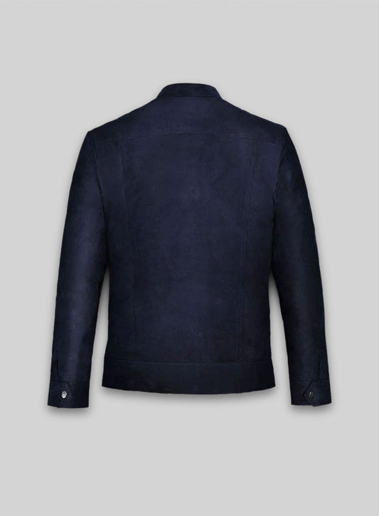 Dark Slate Purple Suede Leather Jacket # 700