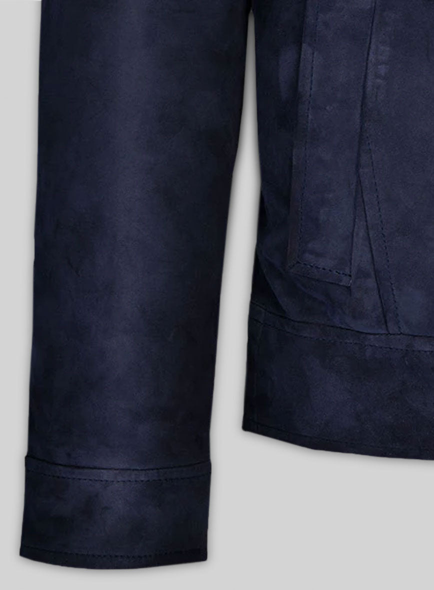 Dark Slate Purple Suede Leather Jacket # 700