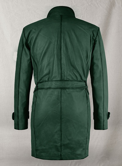 Royal Flying Green Burnished Coat - LeatherCult