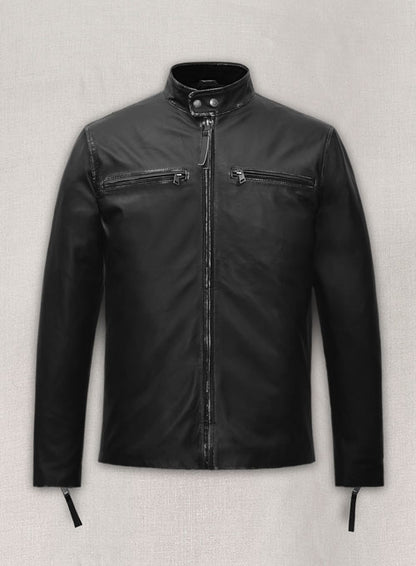 Rubbed Black Bradley Cooper Burnt Leather Jacket - LeatherCult