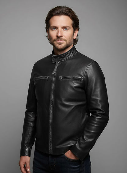 Bradley Cooper Burnt Leather Jacket