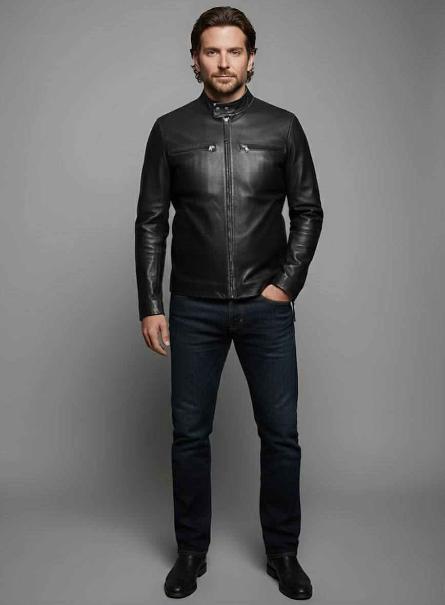 Bradley Cooper Burnt Leather Jacket