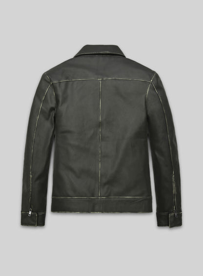 Rubbed Charcoal Jason Bateman Leather Jacket