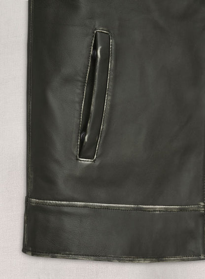 Rubbed Charcoal Jason Bateman Leather Jacket - LeatherCult