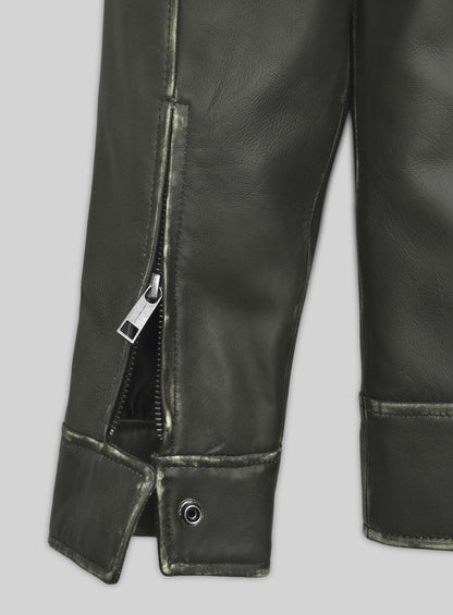 Rubbed Charcoal Jason Bateman Leather Jacket