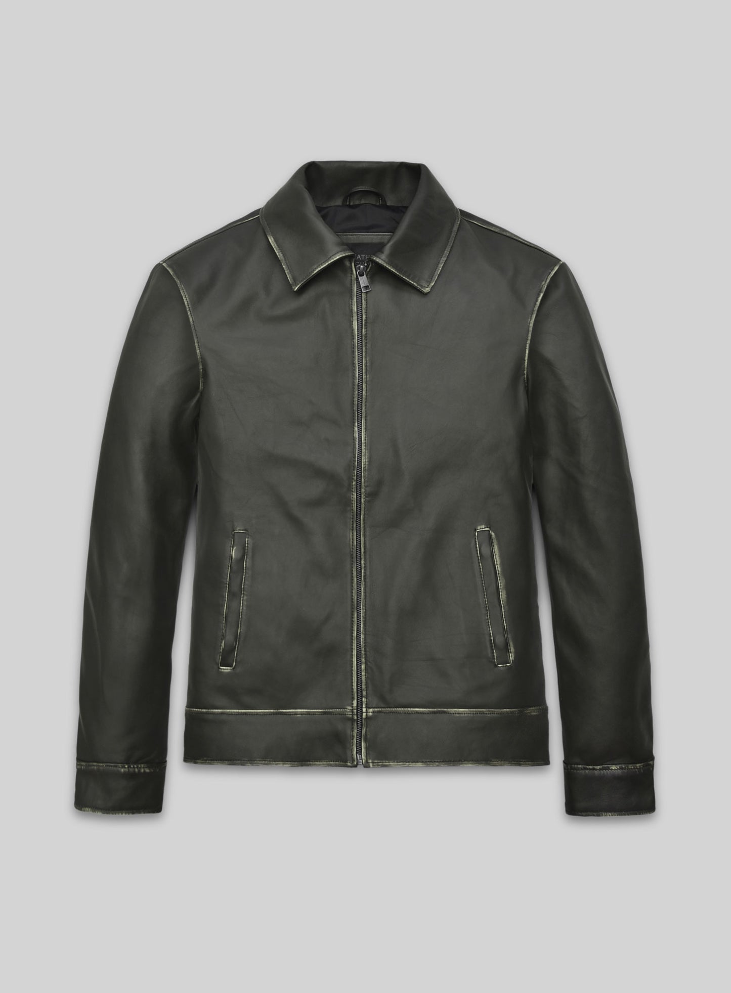 Rubbed Charcoal Jason Bateman Leather Jacket