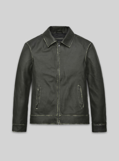 Rubbed Charcoal Jason Bateman Leather Jacket